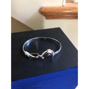 New sterling‎ silver 925 stamped dolphin Cuff Bracelet